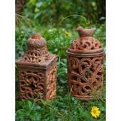 灯氛围感园台摆件风蜡烛灯烛覆古园艺阳台FKD花造景布置装 饰桌面