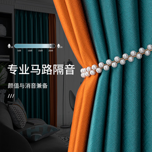 全遮光不透光布 超强马路隔音加厚隔热窗帘客厅卧室专业2022年新款