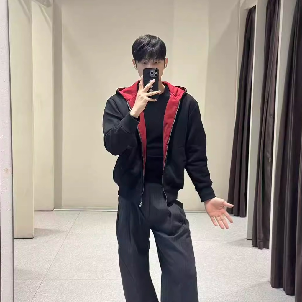 开衫连帽卫衣cleanfit外套