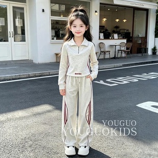 3女童运动套装秋装2026年新洋气时髦休闲春秋女款休闲宽松两件套