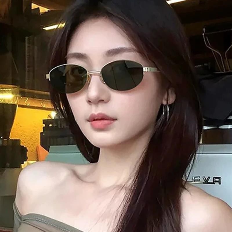 泛思者轻奢1复古老钱风金色小框墨镜女防紫外线太阳镜素颜墨镜