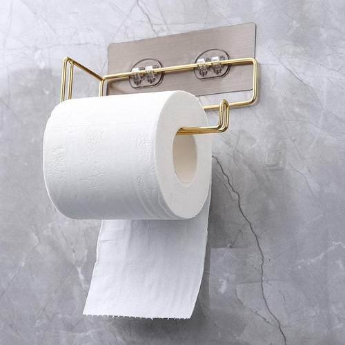 卫生间卷纸架免打孔挂厕纸壁挂架轻奢厕所纸巾架不锈钢创意置物架