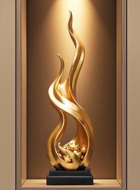 风生水起抽象艺术摆件高端大气家居客厅玄关壁龛雕塑细长高装饰品
