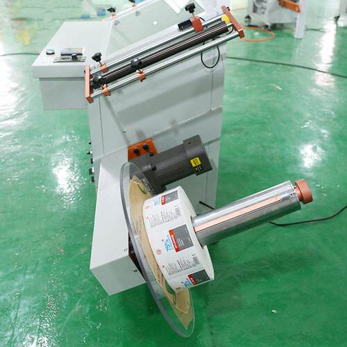 非标定制320斜面不干胶签品薄检QDP-320-机检标机测标PET膜复卷机
