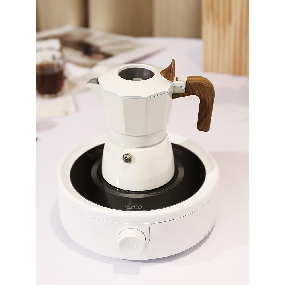 户外双阀摩卡壶家用煮咖啡壶意式浓缩萃取壶咖啡机摩卡咖啡壶明火