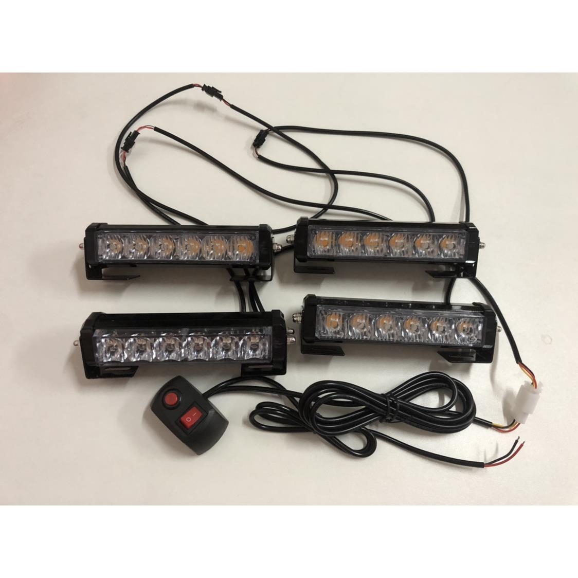 汽车LED中网爆闪灯反击灯警示灯led暴闪灯前杠前雾灯12-24V