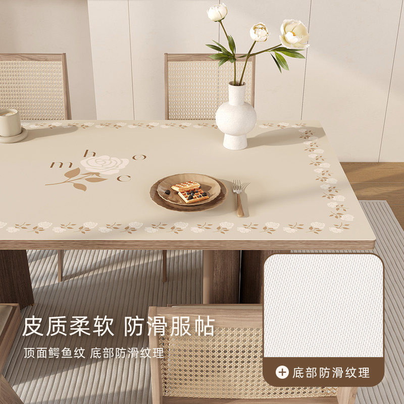 复古餐桌桌垫家用防水防油隔热高级感长方形茶几桌布岩板皮革桌垫,居家布艺,桌布,淘宝优惠券,粉丝福利购,淘宝优惠卷