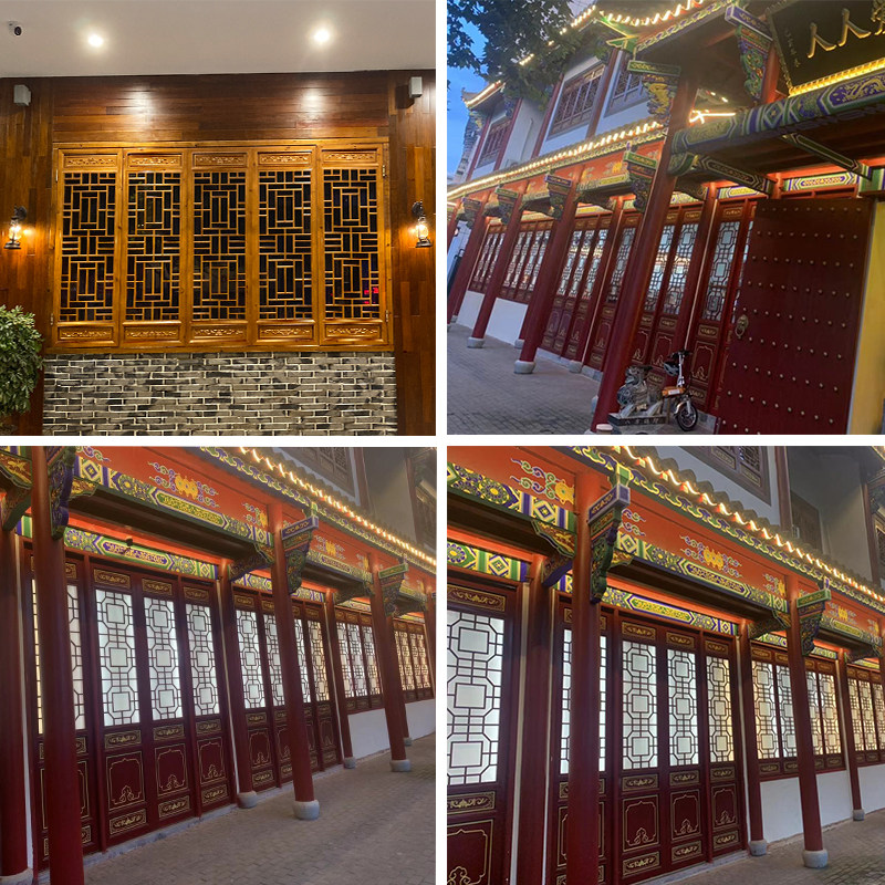 东阳木雕中式仿古屏风仿古门窗中式花格玄关隔断木格删实木花格