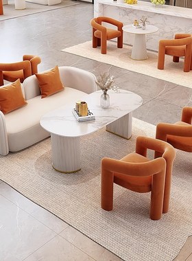 IJI影楼选片区桌椅婚纱店休息区沙发院接待医美洽谈桌