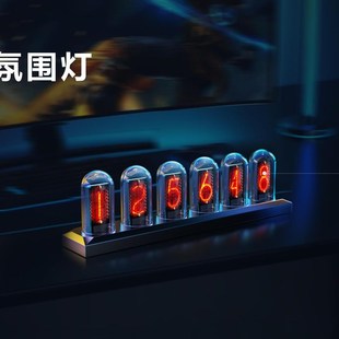 铝合金拟辉光管时钟I电脑桌面时钟命运石之门赛博朋