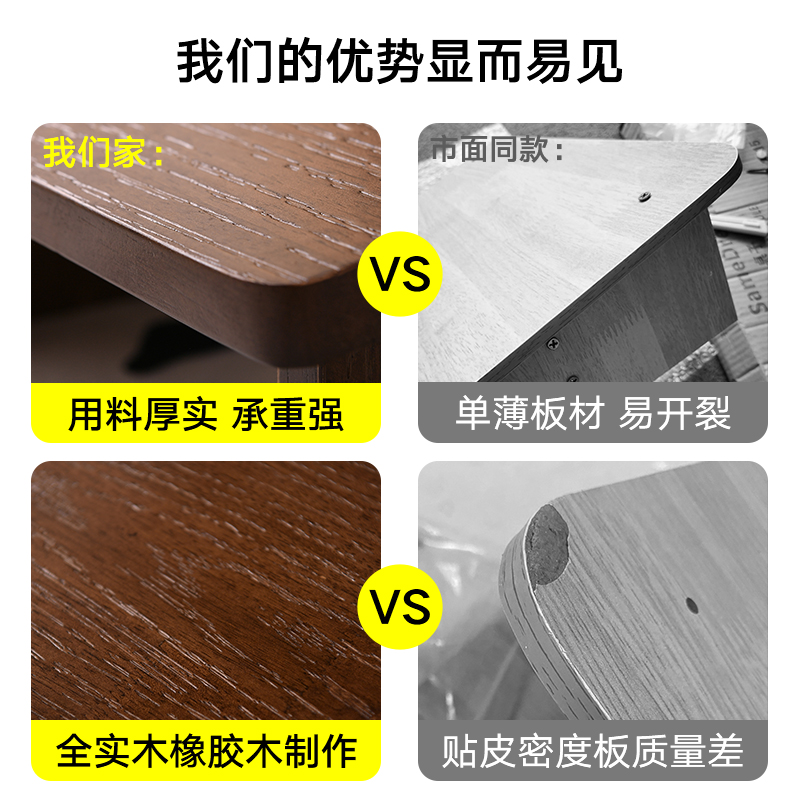 脚踏凳办公室桌下搁脚凳放脚凳家用客厅沙发脚踏踩脚凳实木小