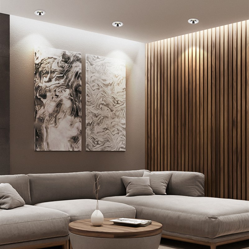 0-10V/DALI双色温调光调色COB防眩筒灯7W10W12W可控硅LED窄边射灯