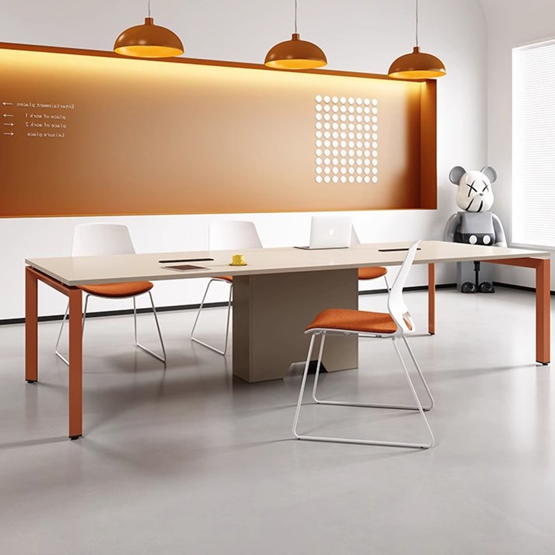 现代会客接待桌椅小型会议桌办公室家具客厅小圆桌洽谈桌