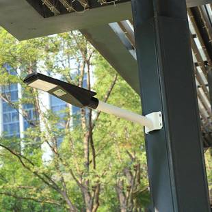 厂家直供户外壁灯高效且户外防雨双光源冷暖光黑帽横向壁灯