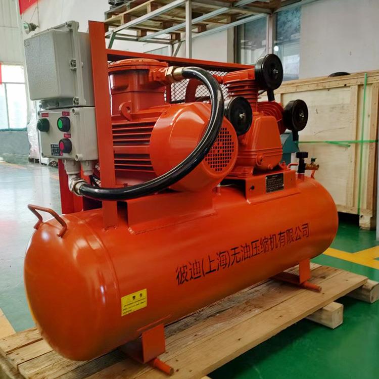 380V7.5KW防爆压缩机煤炭矿井化工厂用油田无油防爆空压机
