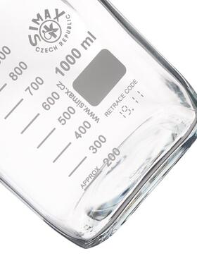 大口方形蓝盖瓶GL80广口玻璃试剂瓶500/1000/2000ml密封罐