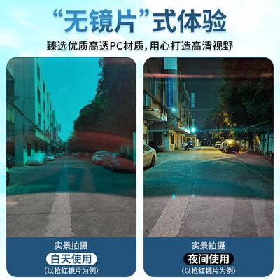 镜片适用于LS2头盔FF802/352炫彩镀银改装镜片日夜通用款