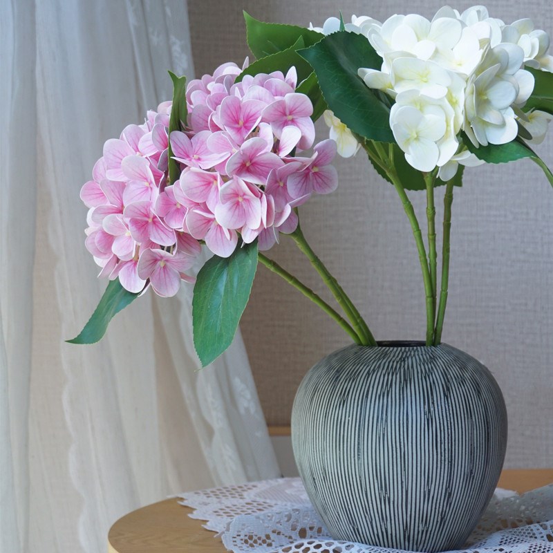 仿真保湿手感绣球花客厅餐桌装饰花束室内摆设家居摆件假花