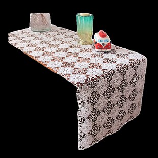 欧式布艺餐桌布水溶蕾丝刺绣桌布档镂空垫布茶几布五斗橱盖布