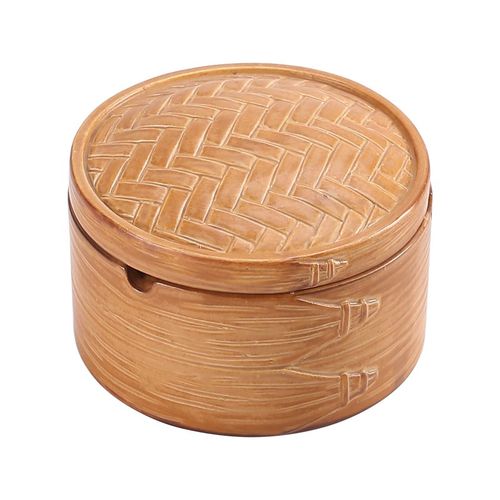 创意烟灰缸陶瓷带盖防飞灰复古怀旧蒸蒸日上个性潮流多功能办公室