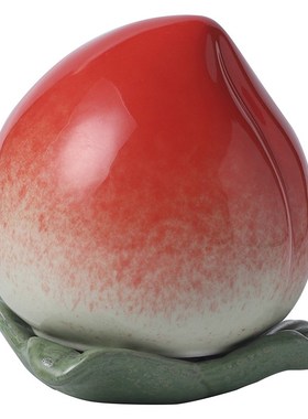 陶瓷桃摆摆件创艺意罐寿桃密封客厅茶家居装子饰供桌奉仙桃工品设