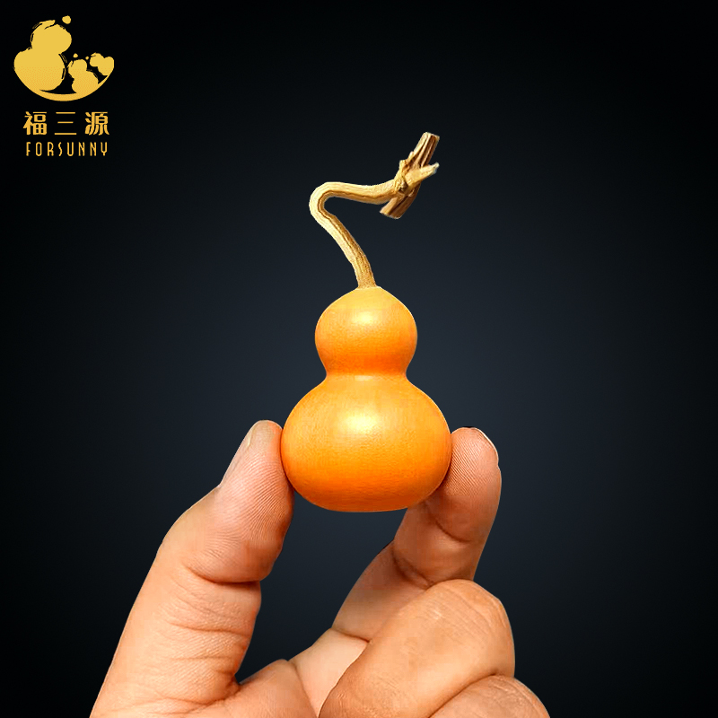 手捻葫芦文玩特小草里金精品高端天然铁包金手把盘玩件小礼品