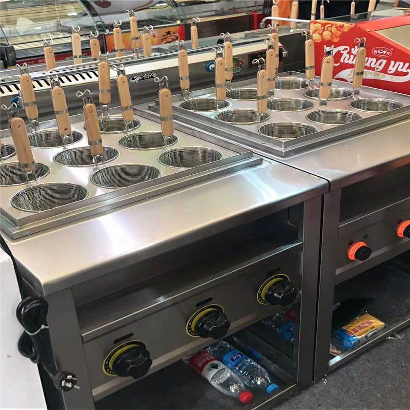 商用电加热九孔煮面炉燃气9头煮麻辣烫机煮水饺汤粉炉酸辣粉设备