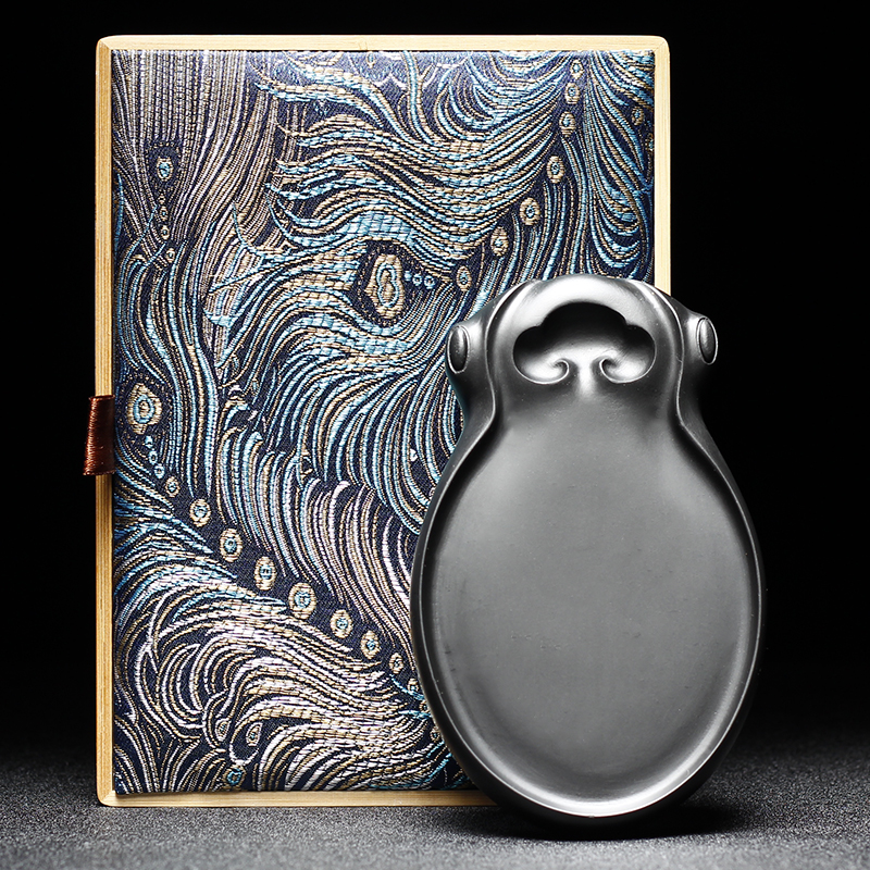 非遗歙砚精品文房四宝黑龙尾砚台多款实用书法收藏送礼胜端砚