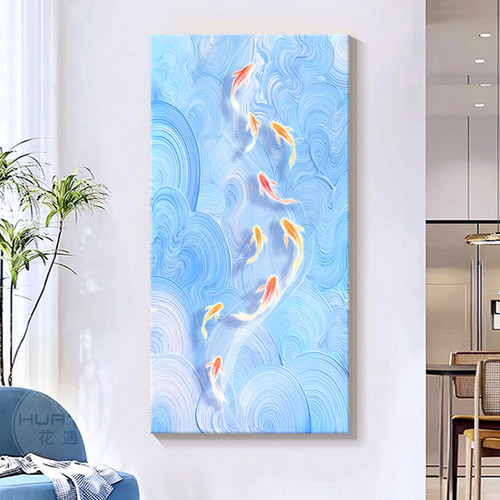 入户玄关走廊锦鲤装饰画