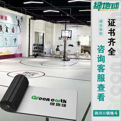 绿地球健身房搏击拳击xpe地垫武馆散打柔术格斗卷垫跆拳道垫子
