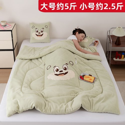 抱枕被子两用二合一牛奶绒加厚
