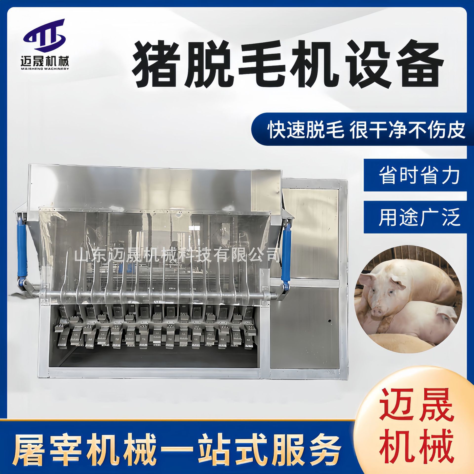 生猪屠宰设备刨毛机 大型捞耙母猪打毛机 全自动整猪脱毛机