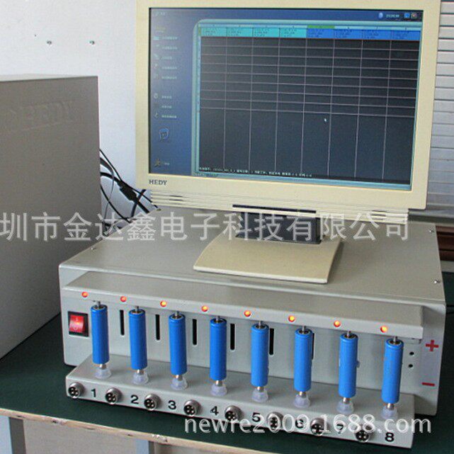 8通道锂电池聚合物电池分容10V/1MA-500MA连电脑自动测试老化仪