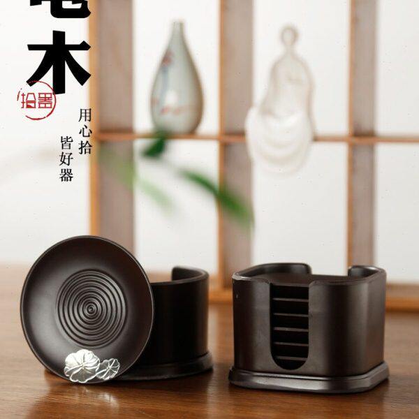 拾器电木茶垫禅意杯垫创意茶道零配茶托功夫茶具隔热杯托
