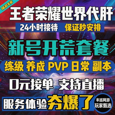 王者荣耀世界代练肝手游打剧情升级新号开荒日常探索跑图PVP副本