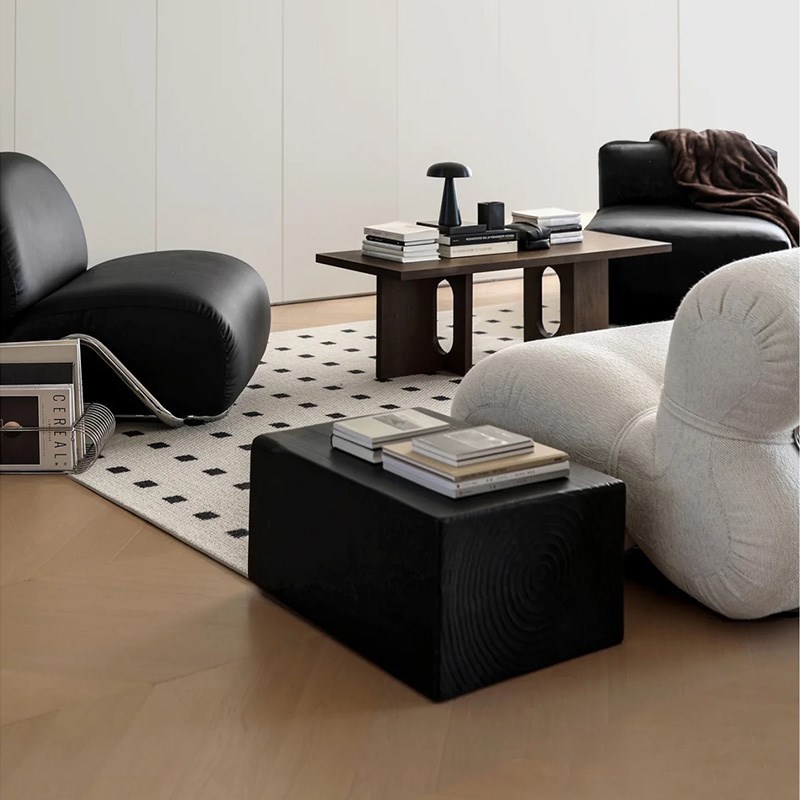 原木碳化木墩花架摆件客sv厅茶几边几侘寂风民宿根雕底座实木盆景