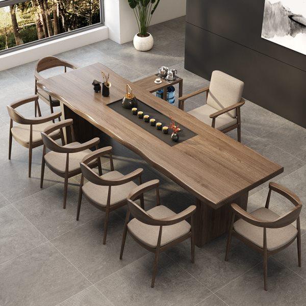 实木茶桌一体泡茶桌椅组合现简约新中式公室功夫禅意大板茶台,商业/办公家具,茶台/茶桌,淘宝优惠券,粉丝福利购,淘宝优惠卷