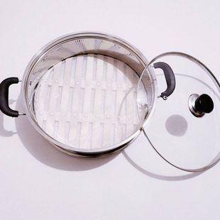 竹底蒸笼屉蒸屉多用锅电锅蒸格加厚家用不锈钢蒸馒头单独笼屉篦子