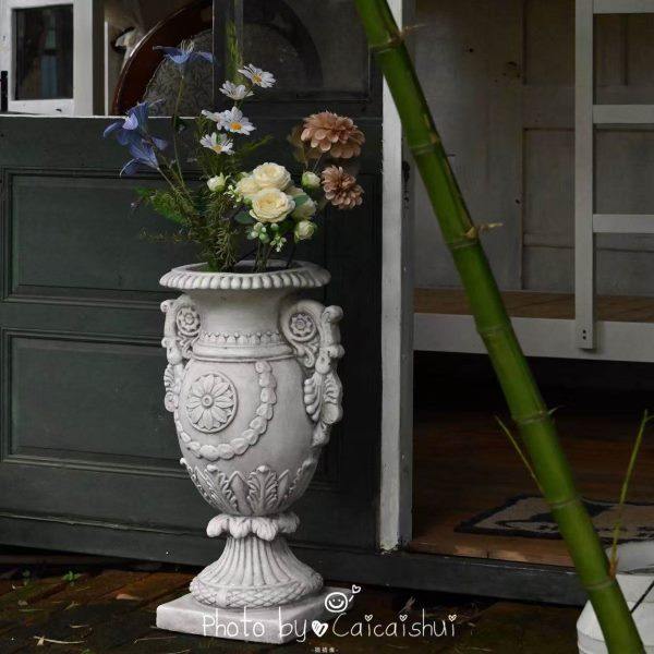 欧式落地大花瓶酒店大堂民宿软装摆件花盆户外庭院花园植物花缸,家居饰品,户外/庭院摆件,淘宝优惠券,粉丝福利购,淘宝优惠卷
