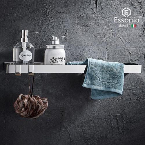 ESSONIO意大利浴室置物架不锈钢304淋浴房卫生间免打孔洗漱台壁挂