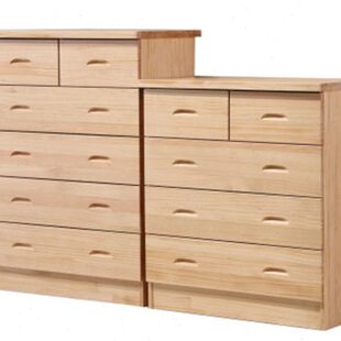 现代实木五斗柜/松木九/七/八斗柜抽屉柜简约整装六斗厨5斗厨