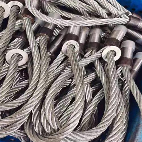 PC吊绳M12M16M18M20钢丝绳吊具钢丝绳吊环螺纹起吊套绳电梯专用