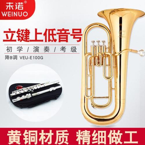 未诺 上低音号乐器 乐队降B调大号三键 大抱号 铜管乐器VEU-E100