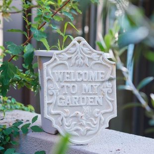 饰 杂货装 铸铁花园挂牌墙饰户外园艺装 饰阳台铁艺壁挂出口日系风格