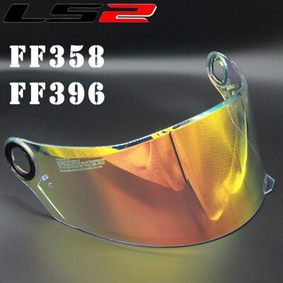 适用LS2头盔镜片FF352/358/351/369/384/396金色镀银彩色全盔挡风