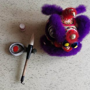 舞狮点睛 舞龙点睛 北狮点睛 青城飞鸿点睛道具 朱砂毛笔墨碟
