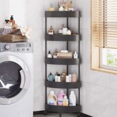 浴室卫生间置物架厕所洗手间免打孔收纳架子神器多层三角架落地式