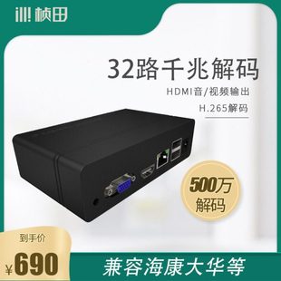 器4K高清HDMI分割32画面矩形上墙 VGA分屏解码 32路网络监控解码 器