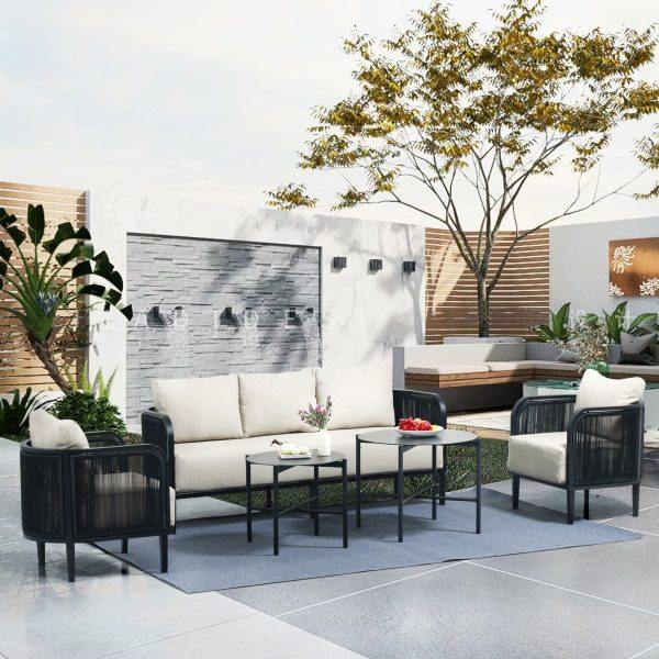 户外沙发庭院藤编椅室外阳台花园别墅售楼处接待民宿酒店沙发组合,住宅家具,户外沙发,淘宝优惠券,粉丝福利购,淘宝优惠卷