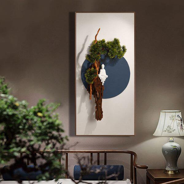 新中式电视背景墙面装饰品客厅沙发楼梯餐厅挂饰玄关墙上墙壁挂件